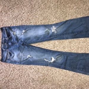 distressed jeans